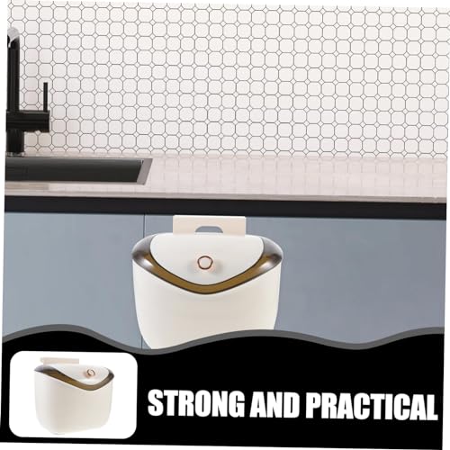 Caneca de basura rectangular para cocina con tapa y montaje en pared miniatura 3