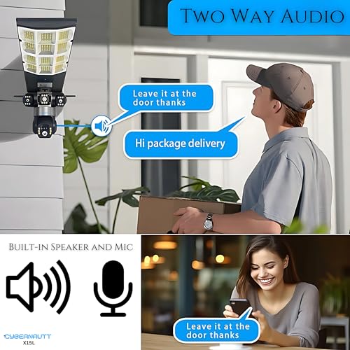 Image of XUGA - Cybernautt X15L 12MP 3 Lens PTZ Solar 4G Sim Outdoor CCTV Camera with 3 View | 360 | Night Vision | Motion Detection| Siren Alarm | 2 Way Audio | Streetlight Camera | Use Air-tel 4G Sim