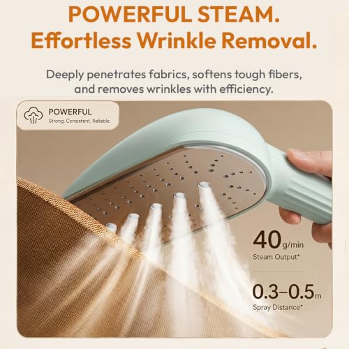 Image of Toree Standing Garment Steamer for clothes -2000 Watts power, 1.8LTR water tank, 3 steam settings, up to 40 g /min steam output, Adjustable Iron board & Pole -Blue