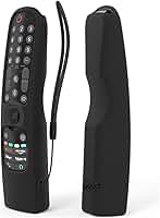 Capinha De Silicone Compatível Com Controle Remoto Tv LG Smart Magic, capa protetora à prova de choque Compatível Com MR23GN 2021-2024 com alça LG Remote Cover (preto)