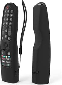 Capinha De Silicone Compatível Com Controle Remoto Tv LG Smart Magic, capa protetora à prova de choque Compatível Com MR23GN 2021-2024 com alça LG Remote Cover (preto)