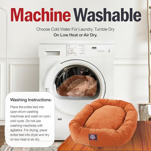Majestic-Pet-52-Inch-Micro-Velvet-Calming-Dog-Bed-Washable–Cozy-Soft-Round-Dog-Bed-with-Spine-for-Head-Support-Fluffy-Donut-Dog-Bed-52x35x11-inch–Round-Pet-Bed-X-Large–Orange Majestic Pet 52 Inch Micro Velvet Calming Dog Bed Washable–Cozy Soft Round Dog Bed with Spine for Head Support Fluffy Donut Dog Bed 52x35x11 inch–Round Pet Bed X Large–Orange
