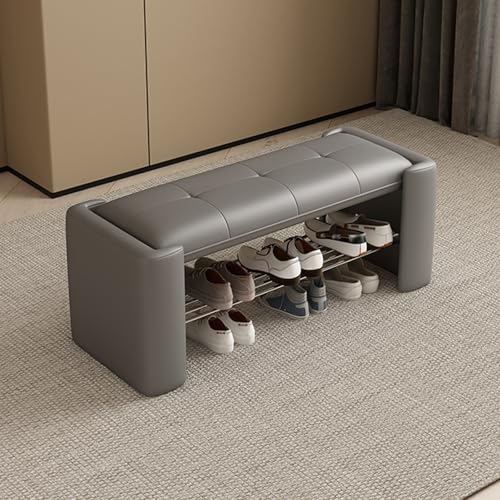 SXZenSpace Shoe Rack Ottoman Bench - Modern Upholstered Storage for Entryway, Living Room, and Bedroom Stylish Changing Stool