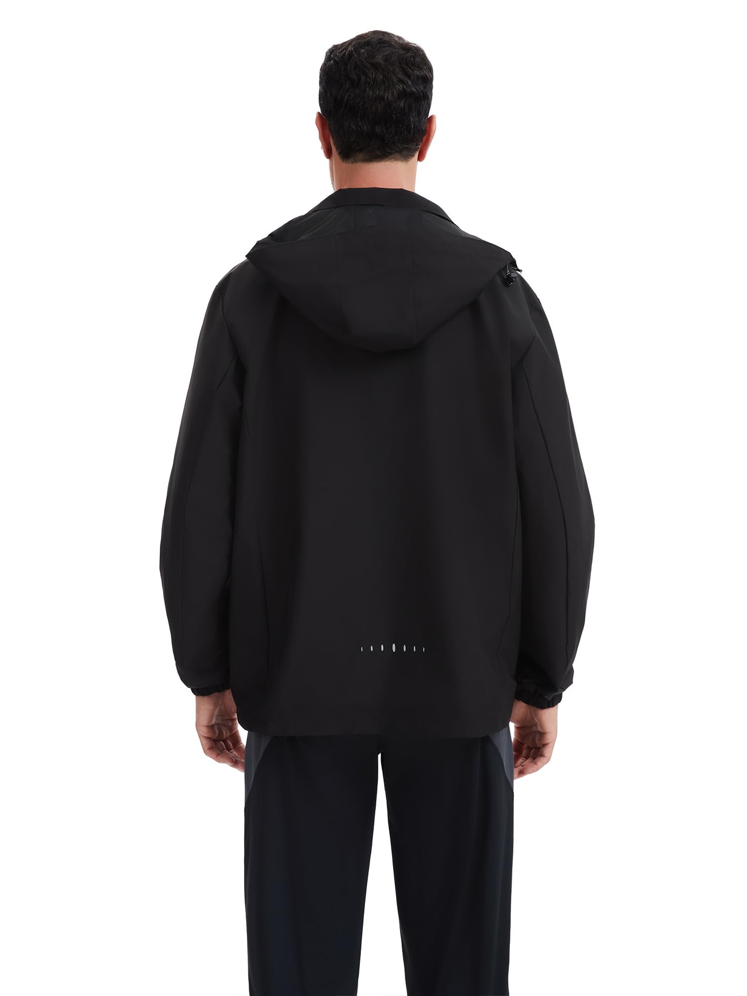 AMZSPORT Homme Veste coupe-vent et imperméable légère à capuche Imperméable Légère et Pliable Respirante pour Randonnée,Running,Voyage,Randonnée