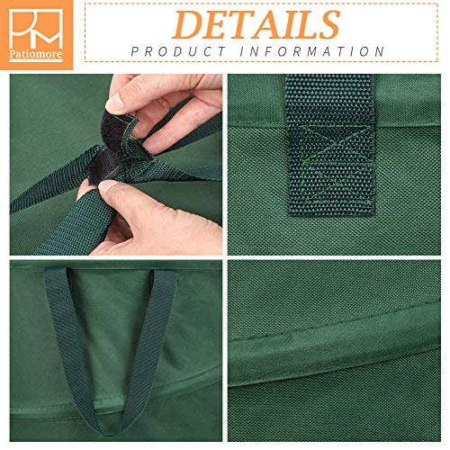 Patiomore Collapsible Garden Bag 45 Gallons Leaf Yard Reusable Waste Bags Lawn Gardening Container with Dual Handles