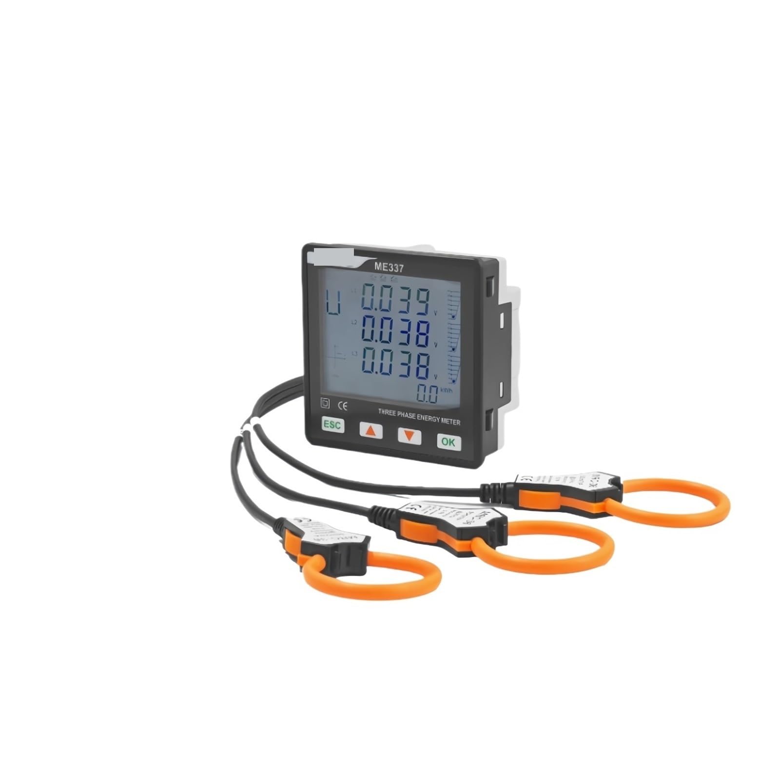 LNHHG Power Quality Analyzer ME337 Two-way Power Meter, 485 Energy Consumption Monitoring, Three-phase Real-time Detection(Host 150mm coil 10 3KA)