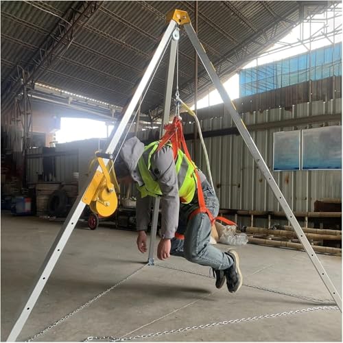 Emergency Rescue Tripod Kit - 1200LBS Fall Protection Gear for Confined Spaces - 2 Set Tunneling Exploration Safety