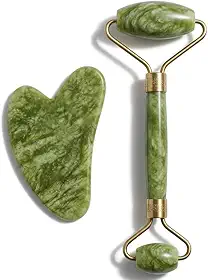 Rolo Facial de Pedra Natural Premium + Massageador Antiestresse | Efeito Lifting, Redução de Inchaço e Relaxamento Profundo