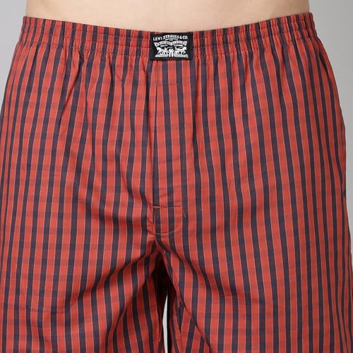 Image of Levi's 024 Boxer Shorts for Men | 100% Poplin Cotton | Checked Men's Boxers | Durable & Breathable | Smooth Hand-Feel | Inner Elastic Waistband | Functional Fly | Relaxed Leg Opening | Pack of 1