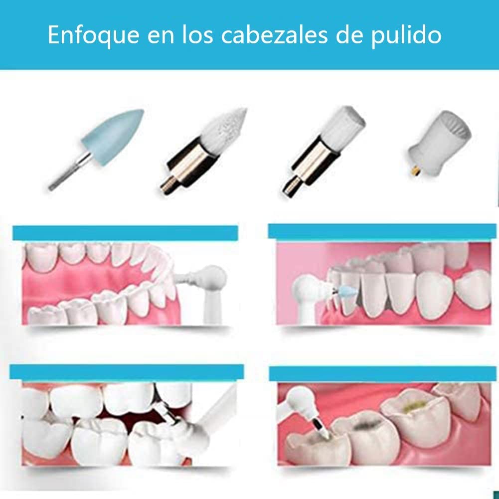 Cepillo De Dientes EléCtrico Pulidor De Dientes, Raspador De Manchas Dentales EliminacióN De Sarro Limpieza De Dientes De Mascotas Limpiador Pulidor con 4 Cabezas De Pulido