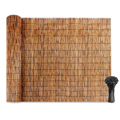 Natural Reed Fencing Rolls: Privacy Bamboo Fence...