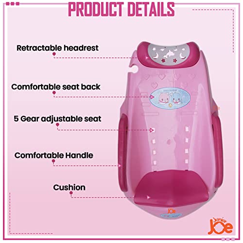 Image of JUNIOR JOE Children Shampoo Chair for 2-8 Year Old Bathing Seat Perfect Kids Hair Washing Station (Pink)