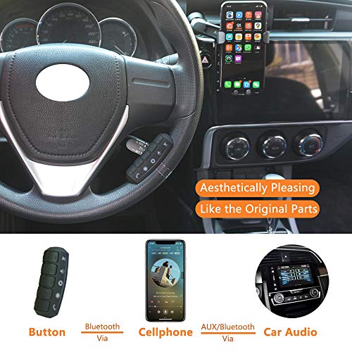 Artolife Bluetooth Button for Steering Wheel, Portable Wireless Bluetooth Car Remote, Phone Calls and Music Controller, Durable Cell Phone Bluetooth Button Steering Wheel Control for iPhone/Android