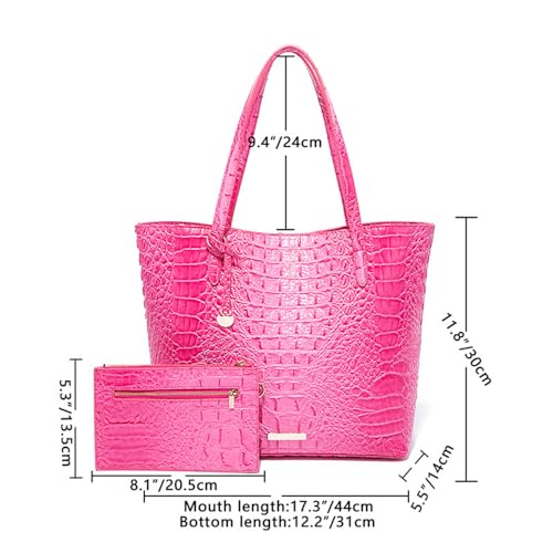 Set de 2 Bolsos Tote para Mujer con Estampado de Cocodrilo miniatura 2