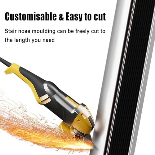 LED Stair Nosing Edging Trim - Anti-Slip Aluminum Step Edge Light for Tiles - 20 Pack, Silver, 56” Length - Enhance Safety & Style in Stair Lighting