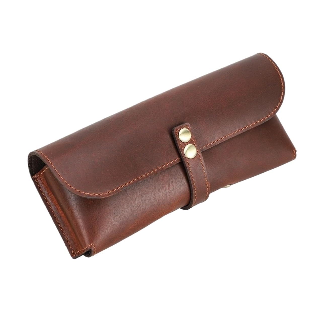 1 x Retro-Schutzhülle aus echtem Leder for Brillen