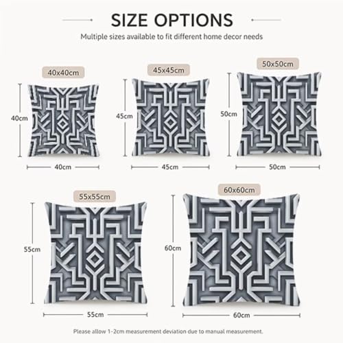 Housse de coussin extérieur 50x50 imperméable et géométrique - 8