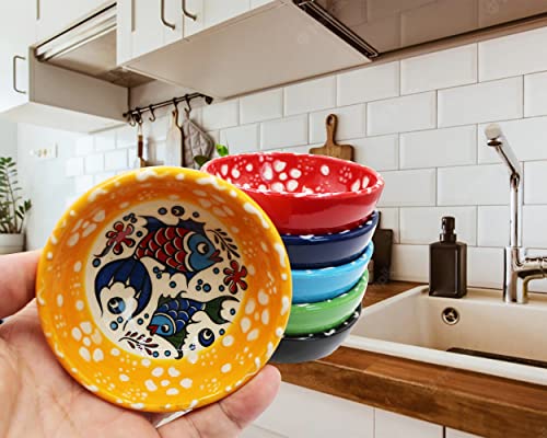 Heracraft 6Pcs Hand Painted Turkish Ceramic Snack Bowls thumb #3