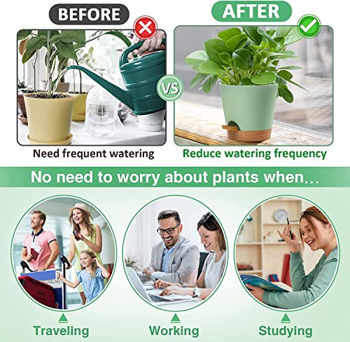 5Pack Self Watering Pots For Indoor Plants, 7/6.5/6/5.5/5 Inches Flower Planters Pots With Drainage Holes And Wick Rope For Orchids African Violet Snake Plants Succulents Live Plants #TOP2