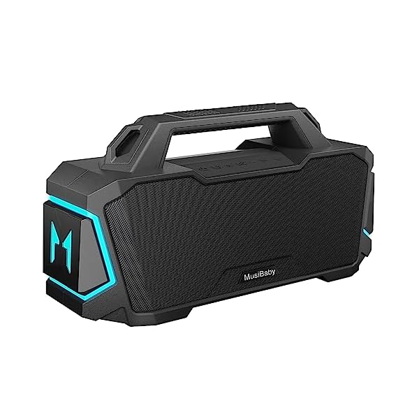 Bluetooth Speaker,MusiBaby Speakers Bluetooth Wireless,Waterproof,Portable Bluetooth Speaker with 80W Booming Sound,20H Play,IPX6,DSP,Dual Pairing,Bluetooth 5.3,Outdoor Speaker for Camping,Beach,Gifts