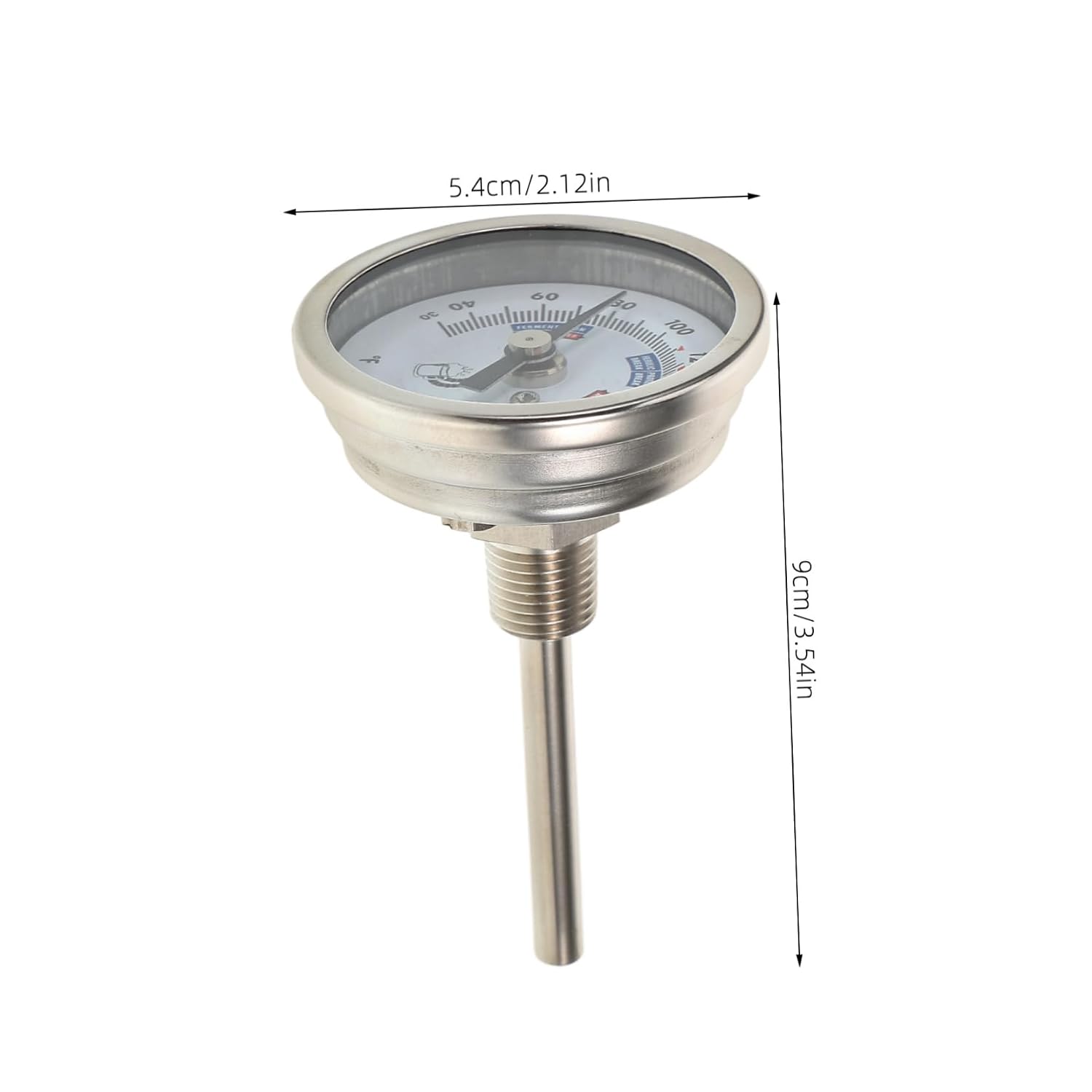 LIFKOME Stainless Steel Wine Thermometer Precision Manufacturing for Homebrew Kettle and Wine Barrel