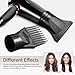 DOITOOL Universal Hair Dryer Nozzle Attachment Set 2 Pcs Plastic Comb Diffuser for Concentrated Airflow Styling Suitable for Curly and Straight Hair Blow Dryer Accessories