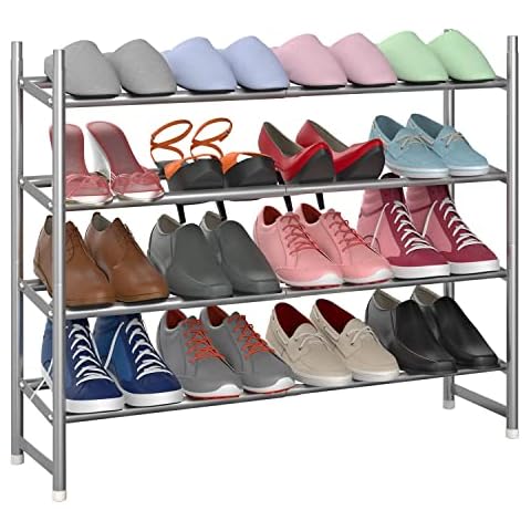 Vinsani 4 Tier Adjustable Shoe Rack Cover