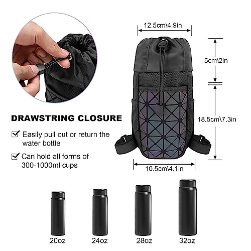 Minicoco Bike Water Bottle Holder - Drinks Holder for Pram Scooter, Wheelchair, Black, 11.0cm*7.0cm*25.0cm - Image 2
