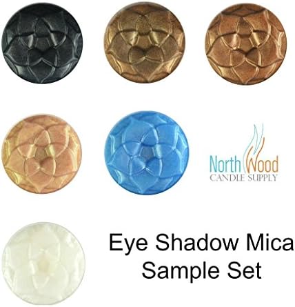 Eyeshadow Mica Color Sample Set - Best Colors for Making Your Own Eyeshadow - Easy to Use Cosmetic Mica Powder 6 Sample Size Mica Colors