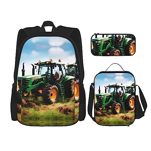 Sac à dos de voyage enfant imprimé tracteur idéal pour l'école et les sorties