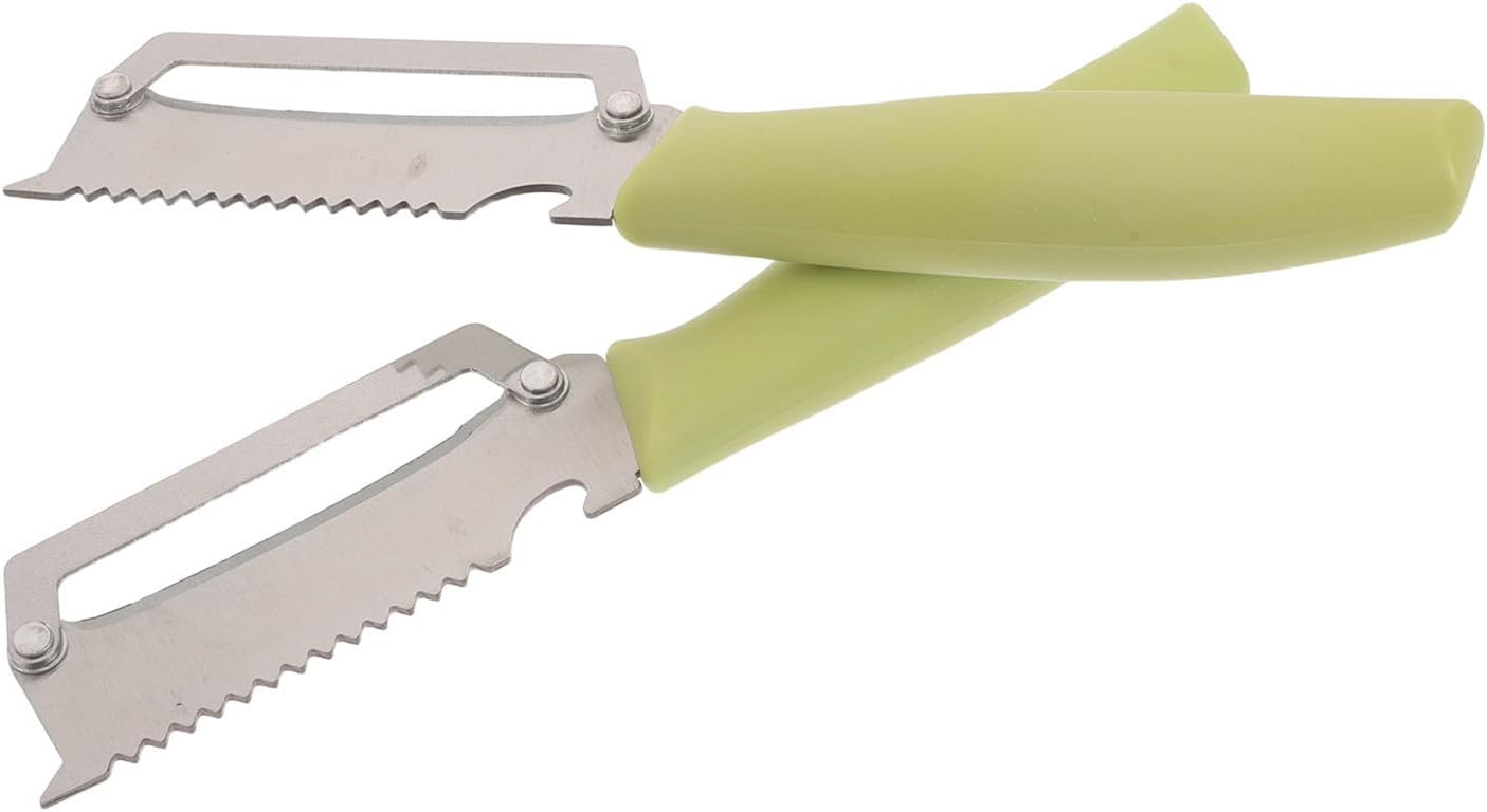 Garneck 2pcs in 1 Vegetable Peeler with Bottle Opener, Stainless Steel Blade Kitchen Peeler for Fruit and Garlic, Ergonomic Non Slip Handle for Home Cooks and Chefs in Kitchen and Outdoor