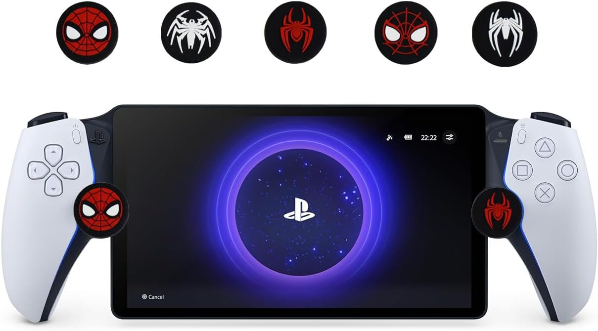 Thumb Grips Caps for PlayStation Portal Remote Player, Full Protection Anti-Slip & Anti-Scratch Anti-Fingerprint Protective Cartoon Button Cap Cover 5 Thumb Stick Caps