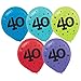 "40" Printed 12in Balloon Assortment 15ct