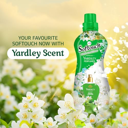 Image of Softouch Yardley Royal Jasmine 800+210 ml Fabric Conditioner | Long lasting fragrance for clothes