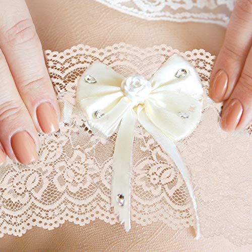 EXCEART Tecido Laço de Fita de Costura Guarnição Larga Elastic Elástico Rendas para a Festa de Casam