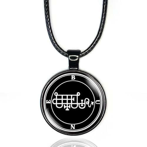 Bune Sigil Necklace Left Hand Path Demon Wealth Magic Bime Goetic Seal Lesser Key of King Solomon Occult Pagan Pendant Witchcraft For Men or Women