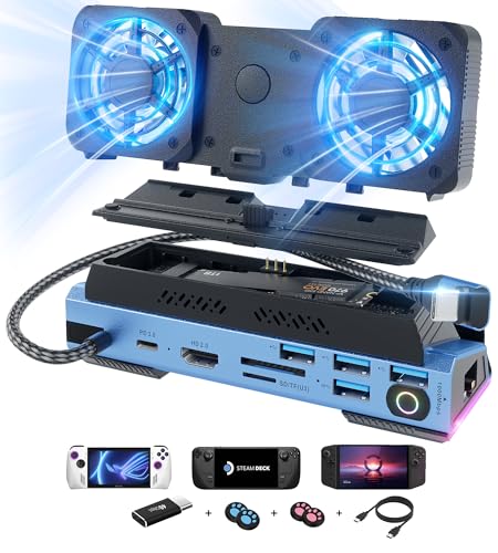 Steam Deck OLED&ROG Ally X&Legion GO - 14-in-1 Docking...
