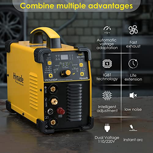 Hynade 3 In1 Plasma Cutter Welder Combo,50 Amp Pilot Arc Plasma Cutter, 200 Amp Tig Welder And 200 Amp Stick Welder, Dual Voltage 110/220V Multipurpose Welder And Cutting Machine(Stc520Dp) #TOP4