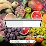 BRILONER - LED Panel, Ultra Slim Ceiling Light with Backlight Effect, 58x20x3 cm, 22W, 30000 lum, 4000K, LED Flush mount, Living Room, Office, Kitchen Ceiling Lights, Black - Image 6