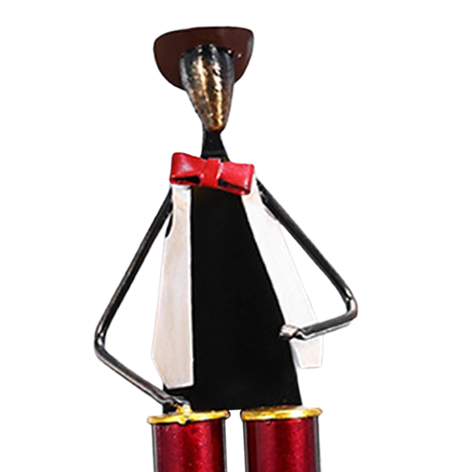 Statuetta di Iron Music Esporre su Un Tavolo, Un'opera d'Arte Musicale per Ufficio E Libreria, Giocatore di Batteria