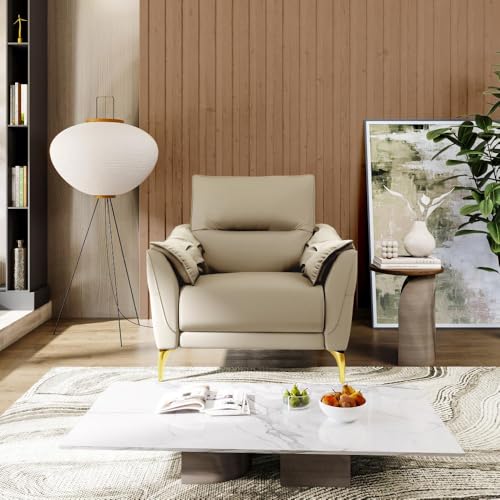 Image of Wakefit Tuvalu Large Sofa Without Motion - Single Seater - Beige