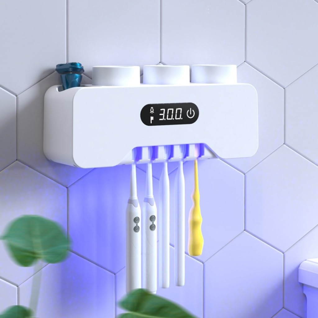 Estante para Cepillos de Dientes Spazzolino da Denti Squeeze Dentifricio One Punch Free Tooth Cup Spazzolino Rack Wash Organizer