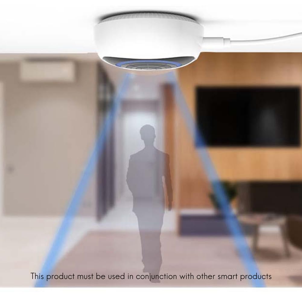 Sensor Inteligente de Presencia Zigbee Sensor de Movimiento Humano VinculacióN Inteligente con Alarma de Sirena de Luz para Inteligente en el Hogar