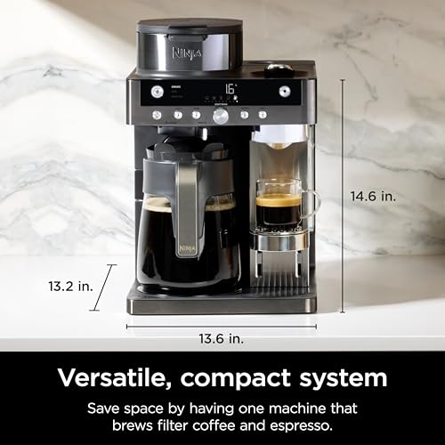 Ninja Prestige 2-in-1 Filter Coffee and Pod Capsule Machine with Built-in Milk Frother, Make Lattes, Iced Coffee and Flat Whites, Gunmetal CFN802UKGM - Image 7
