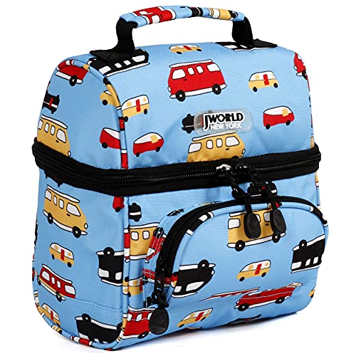 Image of J World Corey Kids Lunch Bag. Insulated Lunch-Box for Boys Girls, Minibus