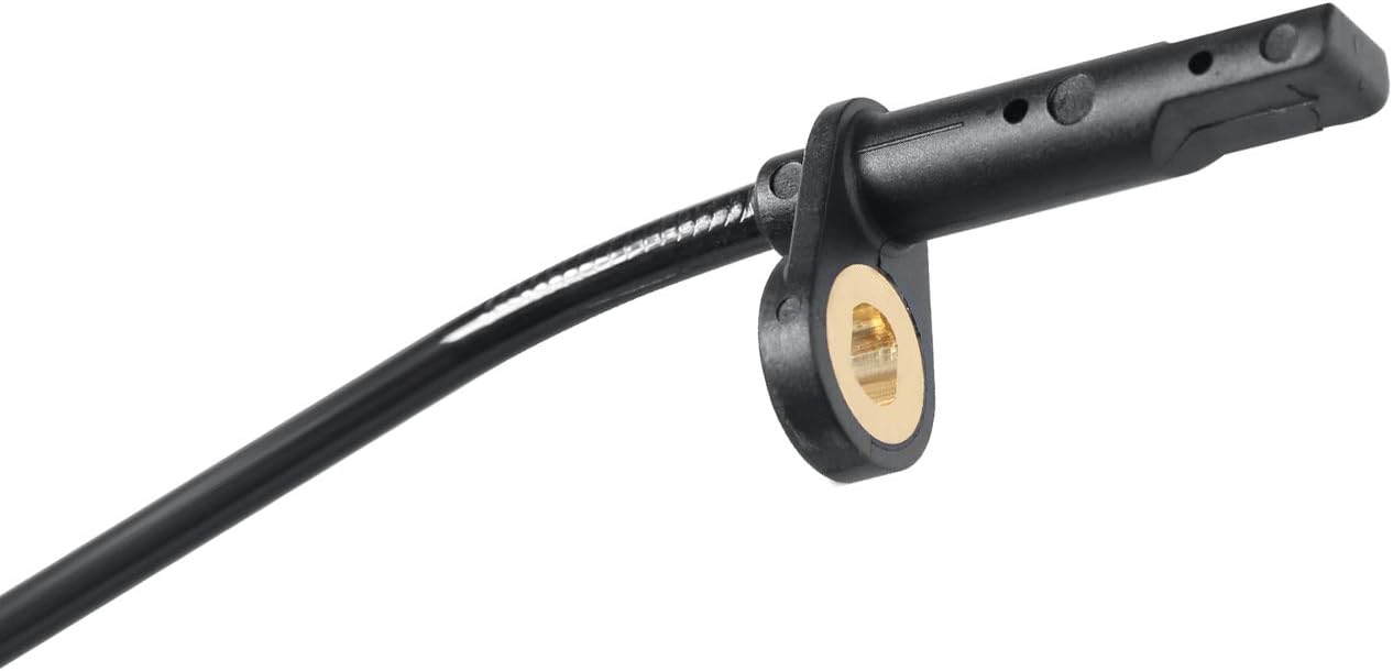 Close-up of the sensor tip, showing the black plastic housing and the brass-colored sensing element.