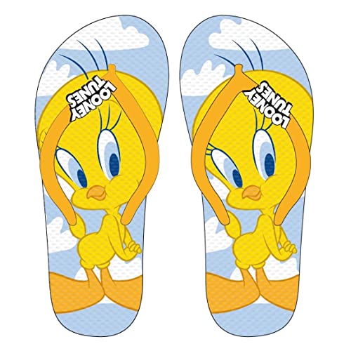 CERDÁ LIFE'S LITTLE MOMENTS Chanclas Premium Looney Tunes, Piolín, Amarillo y Azul, 34 EU