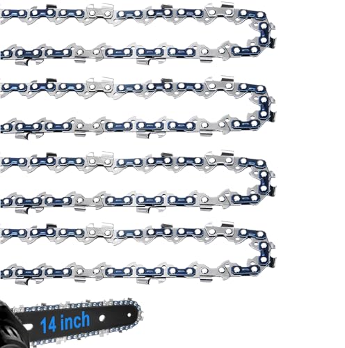 14 Inch Chainsaw Chains Chainsaw Chain 14 Inch 3/8 LP Pitch .050 Gauge 52 Drive Links 14 In Chain Saw Chain Compatible with Homelite Poulan Echo Ego Ryobi Chain Saw Chains(4 Pack)