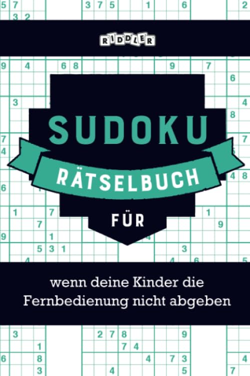 Sudoku Rätselbuch für wenn deine Kinder die Fernbedienung nicht abgeben