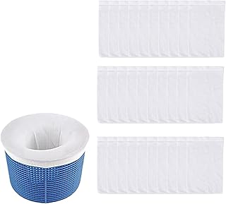 Pool Skimmer Socks, 30 Pack Pool Filter Basket Saver Socks for In-Ground and Above Ground Pools Cleans Debris and Leaves
